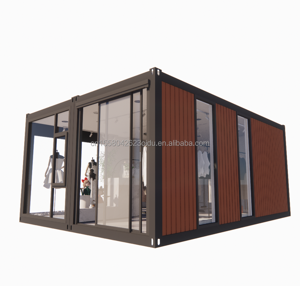 Wall 100mm Wave Sandwich Panel Hotel Container Store Customizable Flat Packaging Quick Installation Prefabricated House