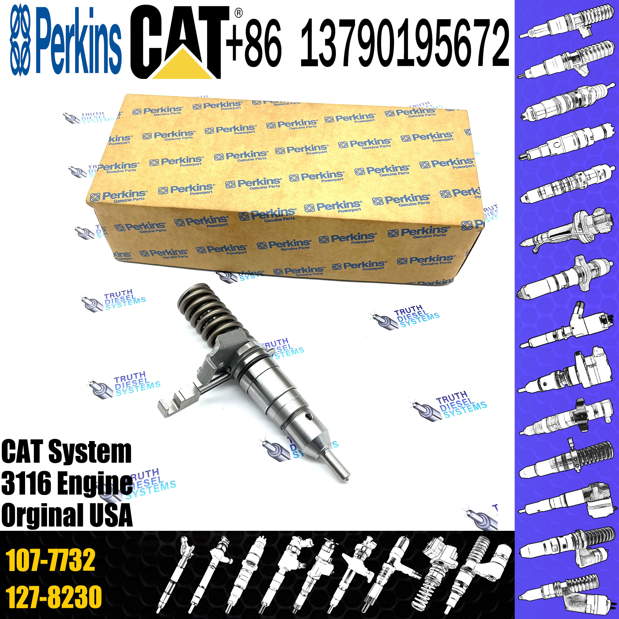 excavator bulldozer 3114 3116 3126 Diesel engine fuel injector 140-8413 diesel nozzle 127-8225 127-8230