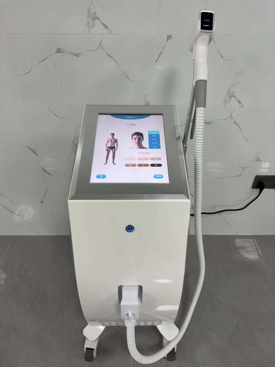 15 Inch Touch Screen Permanent Hair Removal Laser Machine 1200W With Dual Fans