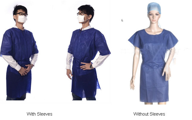 Sleeveless Disposable Protective Gown Clinic Physical Hospital Patient Uniform