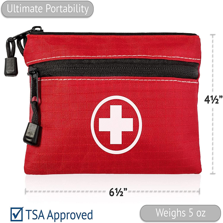 First Aid Responder Ems Medical Emergency Trauma Bag Portable Empty Dual Zippers 6.5"