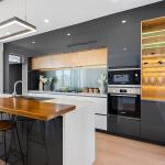 European Style Smart Modular Kitchen Cabinets with Solid Wood and White Gloss