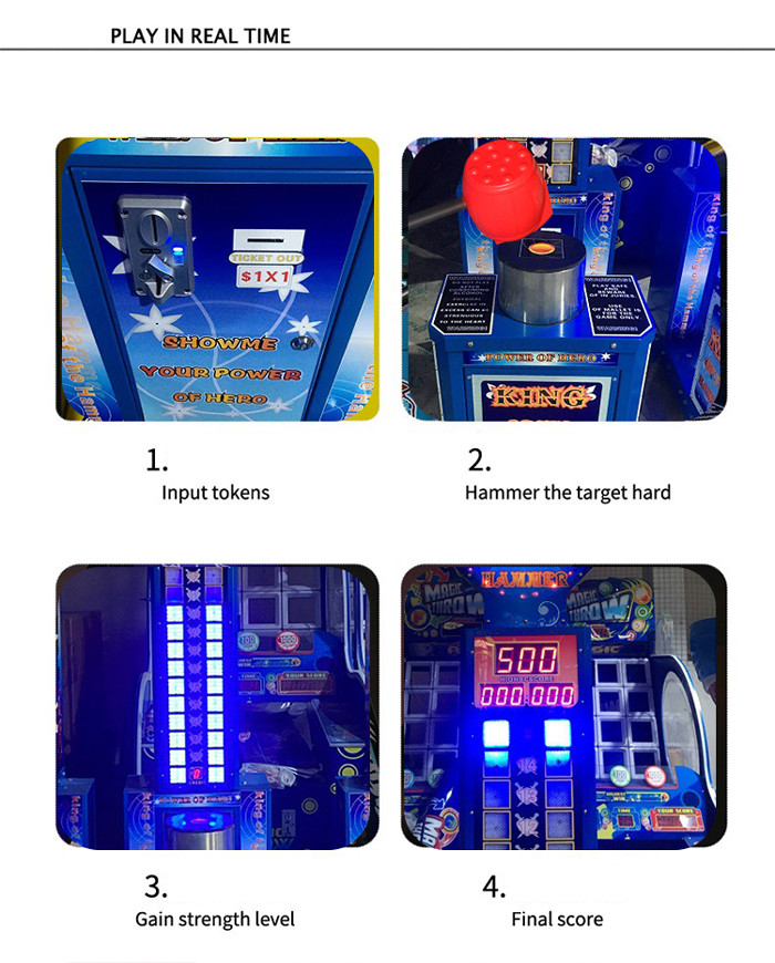 1 Player Hammer Ticket Game Machine Hammer Hitting Game Equipment