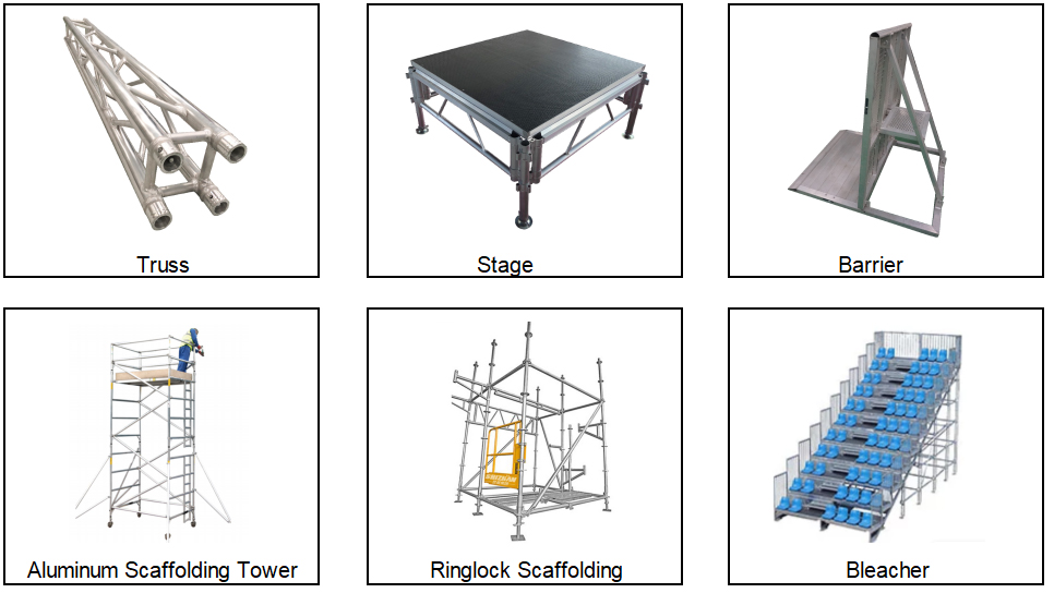 Easy Assemble Platform Portable Aluminum Folding Alloy Acrylic Wedding Stage