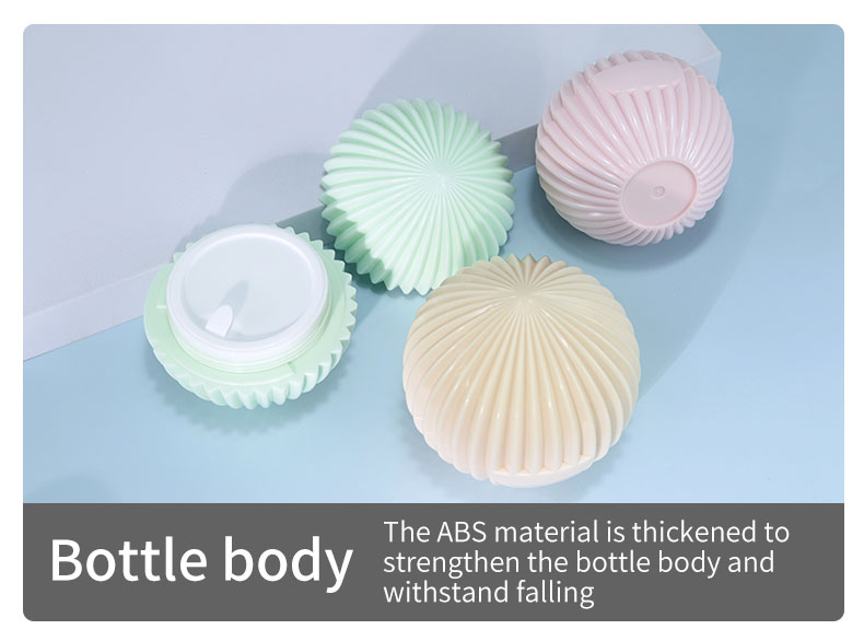 ABS Screw Cap 20g 30g 50g Cosmetic Screen Printing Spherical Cream Bottle Packaging for Cosmetic Packaging Containers