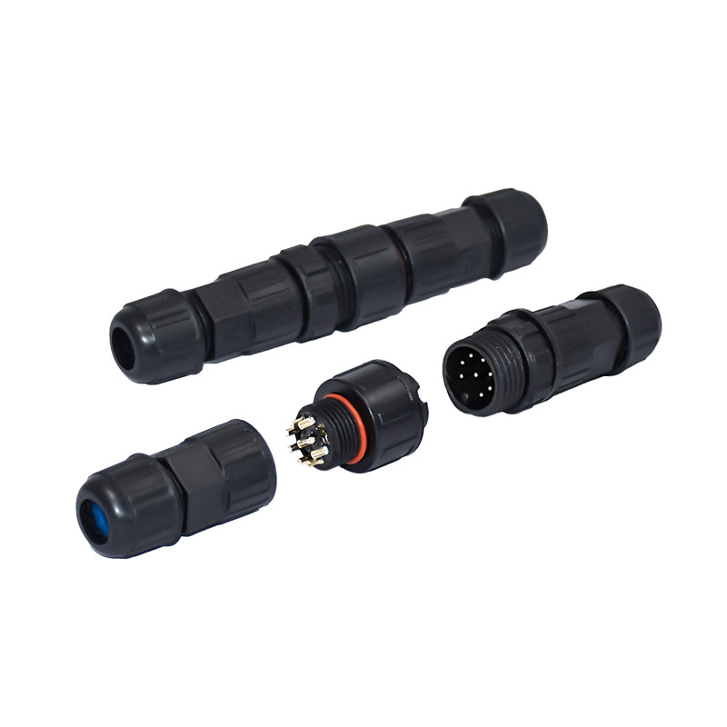 Electric Plug Waterproof 2 3 4 5 6 Pin M16 Cable Connector For LED Lighting Outdoor