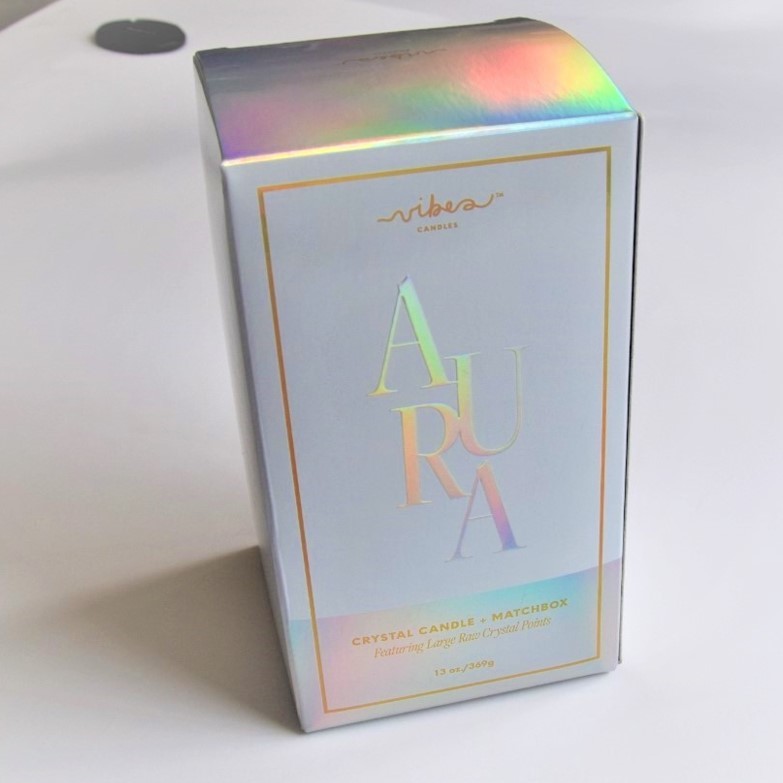 Holographic Candle box with gold printing