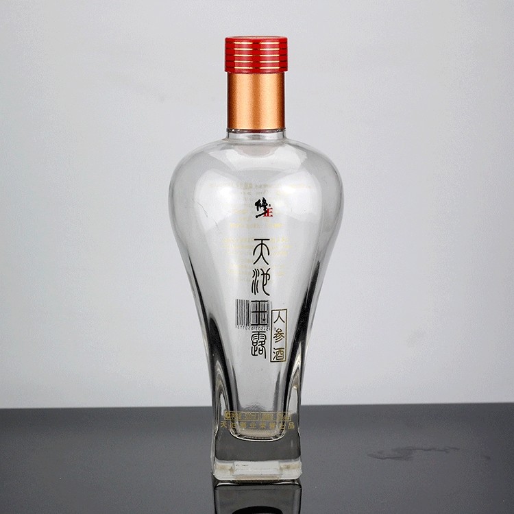 Glass Sealing Type CROWN CAP 500ml 750ml Ginseng Liquor Bottle From Medicated Liquor