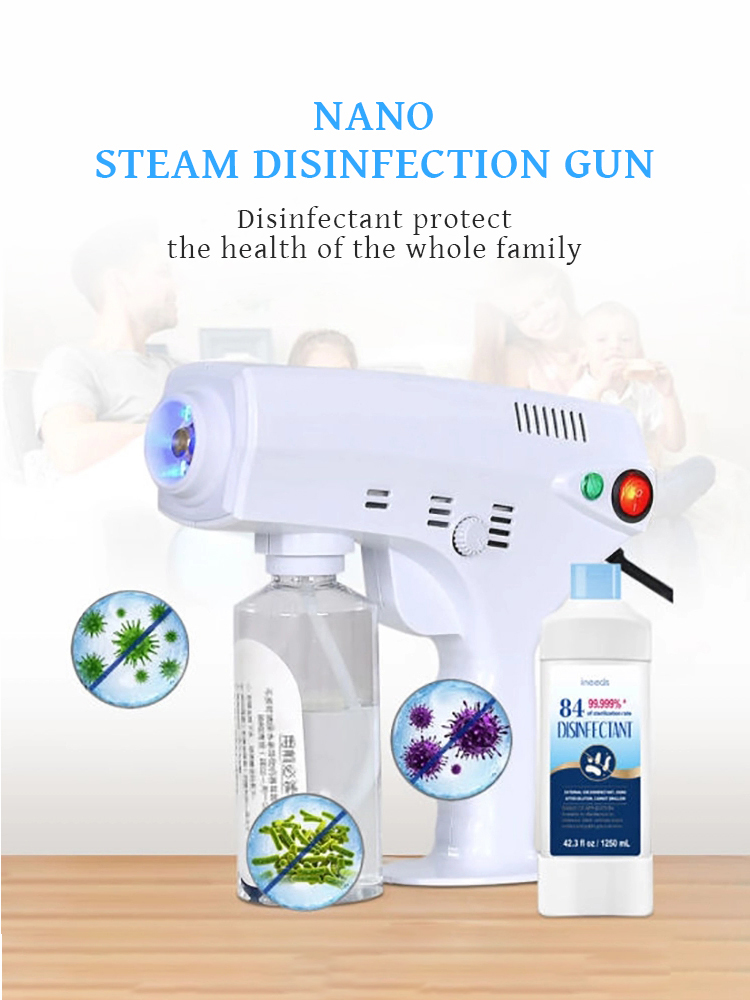 Intelligent Ultraviolet Nano Atomization White Wired Electric Spray Gun for sanitizer