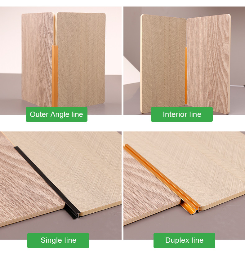 Modern Light Luxury Waterproof Wood Grain PVC bamboo charcoal Wood Veneer Wall Panels