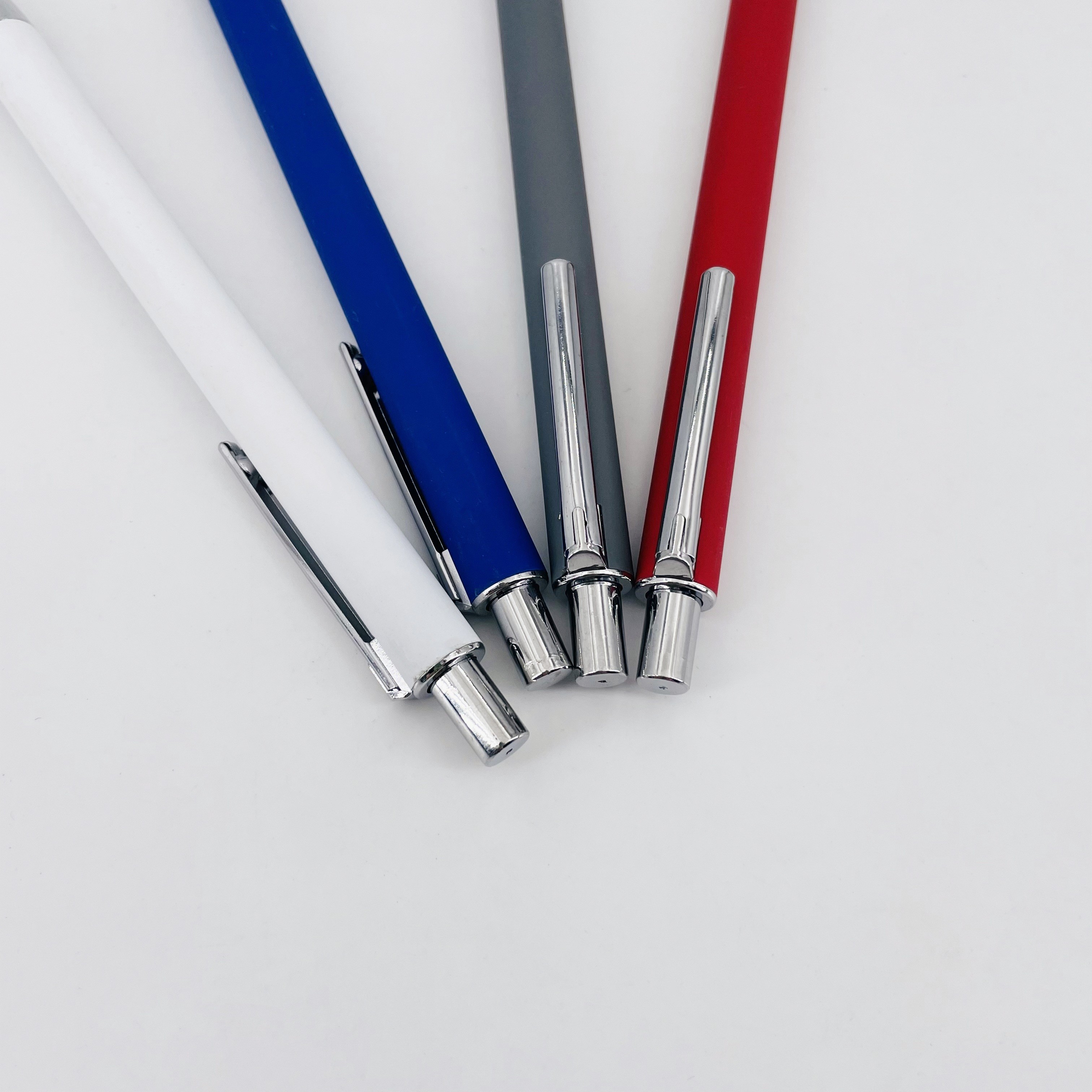 Aluminum Barrel Soft Coating Soft Touch Press Ballpoint Pen School Stationary