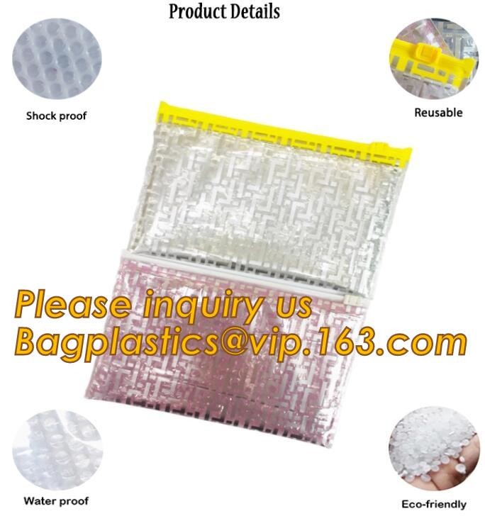 Custom Bubble Zip lockkk Packaging Bag Slider Padded Bag,Anti Shock Plastic PE Material Mailer Zip Lock Padded Bag /Slider