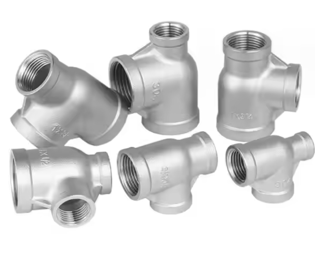 304 stainless steel inner and outer bending brass elbow Compression T Fitting Polished Chrome Plated