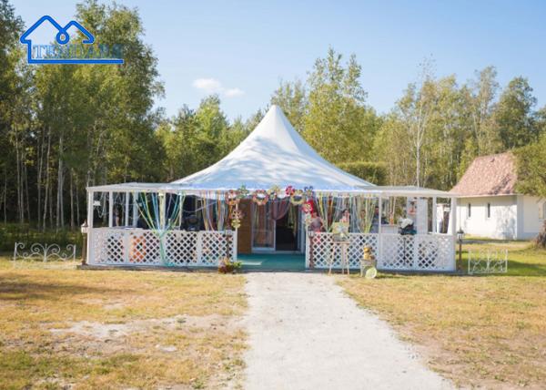Aluminum Wedding Pagoda Beach Tent Waterproof PVC Cover Exhibitions Parties