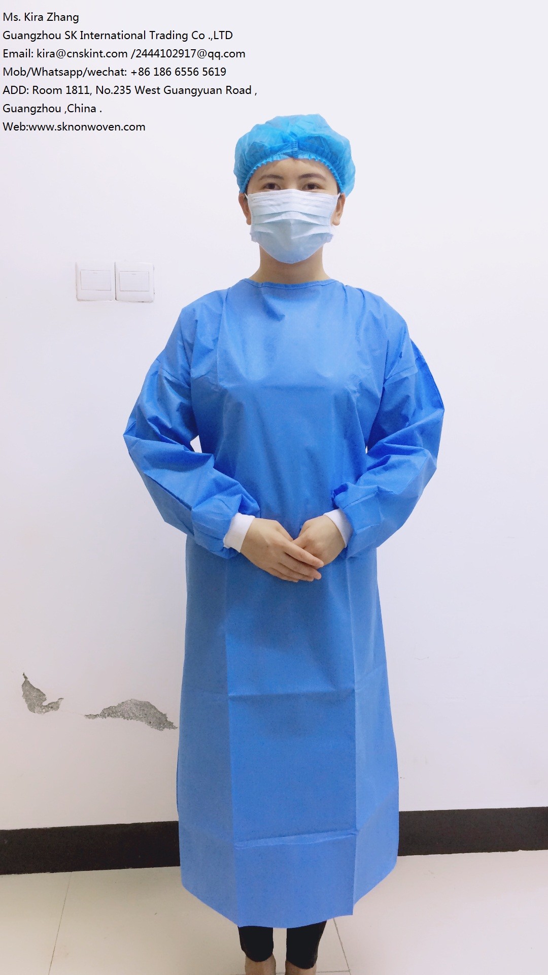 Medical clothing hospital disposable sterile nonwoven surgical gown