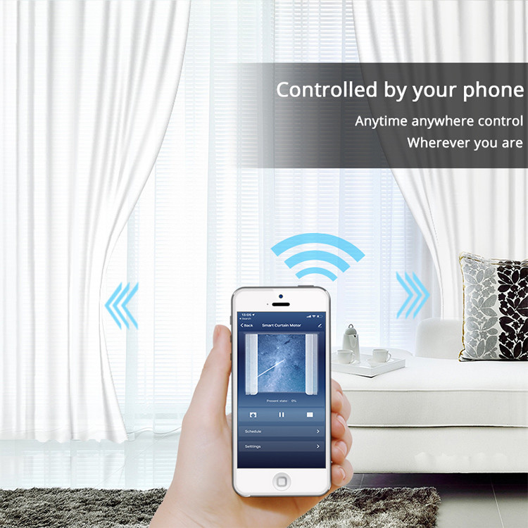 Retro Remote Control Alexa Smart Curtain Motor With DIY Tracks Smart Home Curtain Opener