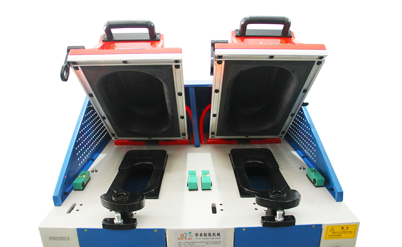 YT-2005AD Double heads Automatic Cover-type Shoe Sole Pressing Attaching Machine For sport / sandals/leather Shoe making