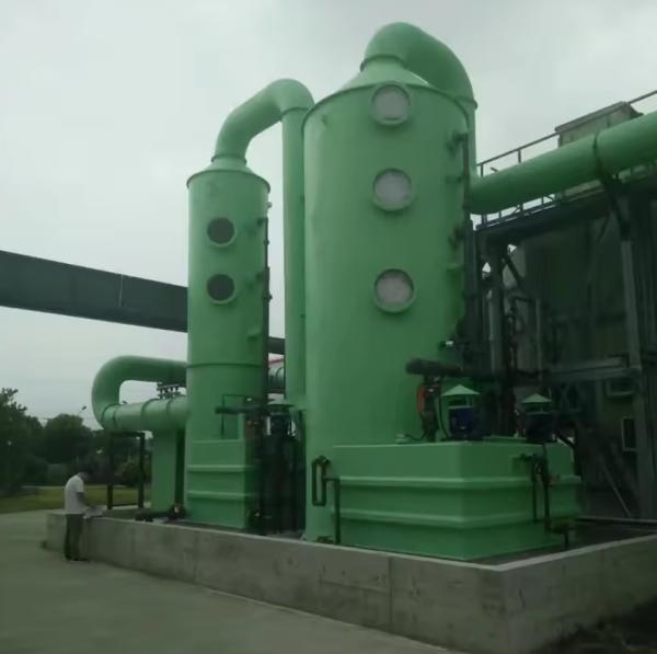 Waste Flue Gas Desulfurization Scrubber / Gas Cleaner Industrial Fiberglass GRP