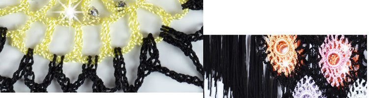 Womens Tassel Hollow Long Handmade Crochet Ponchos Wool Grandrelle Yarn Poncho Female