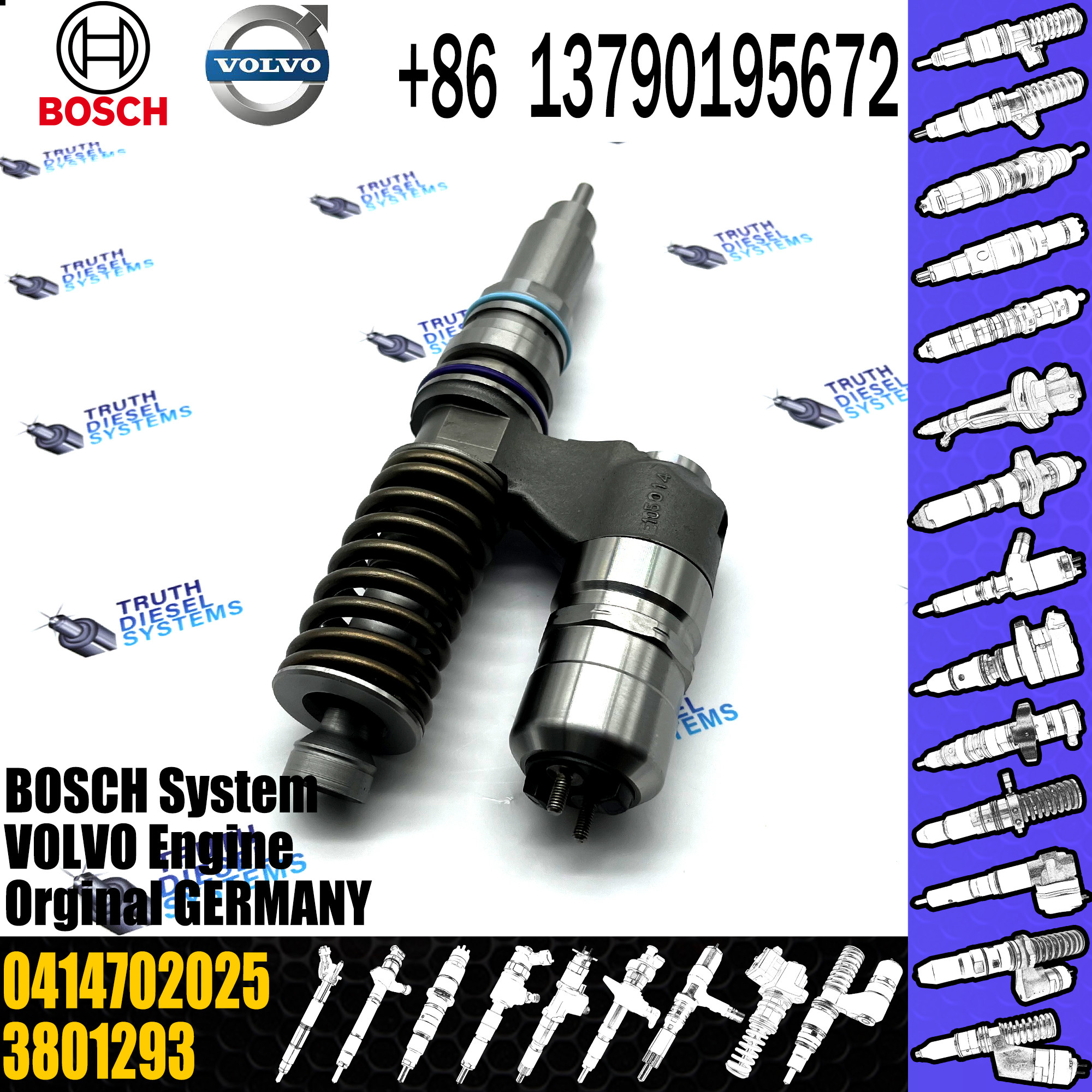 0414702025 0414702016 BOSCH Diesel fuel Unit pump assembly 0414702016 0414702025 3801293 21160093 for VOL penta engine