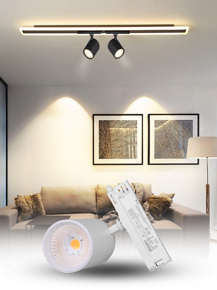 ROHS No Flicker LED Track Light , 3000K Ceiling Track Spotlights