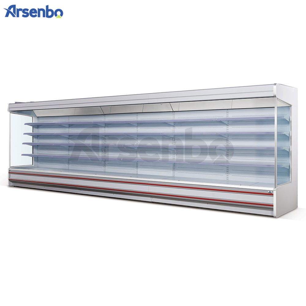 Commercial White Multideck Open Chiller Freezer For Supermarket Antiwear