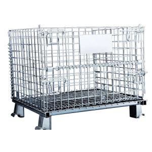 500kg Pallet Stacking SGS Collapsible Wire Mesh Container Customize Warehouse