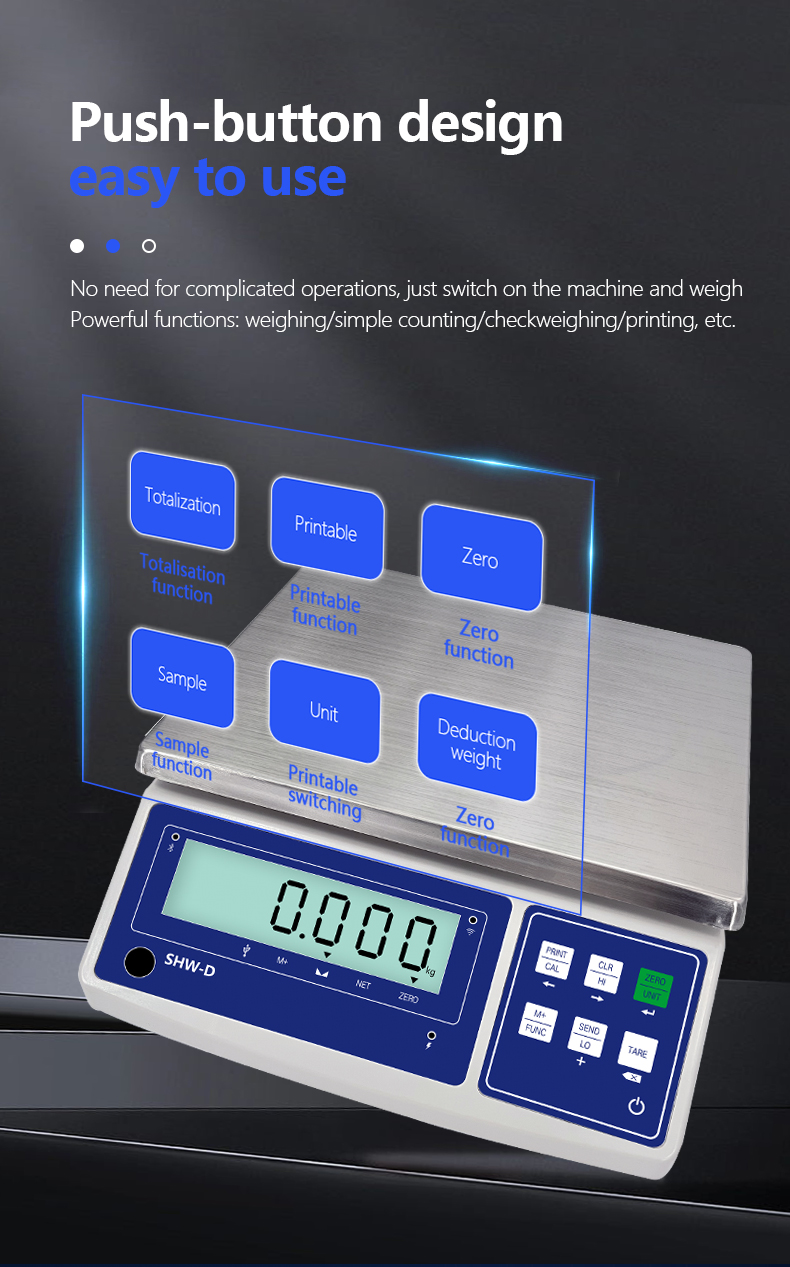 SOHE WD 3KG Industrial Weighing Scale with LCD Display and AC220V/50HZ Power