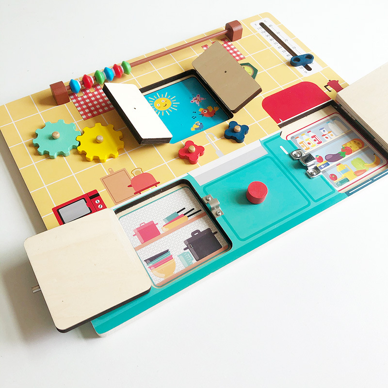 Children Cognition Development Wooden Montessori Activity Board