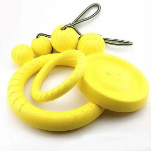 Dog Toy Ball Frisbee 9CM EVA Pull Ring Injection Molding Product Customization