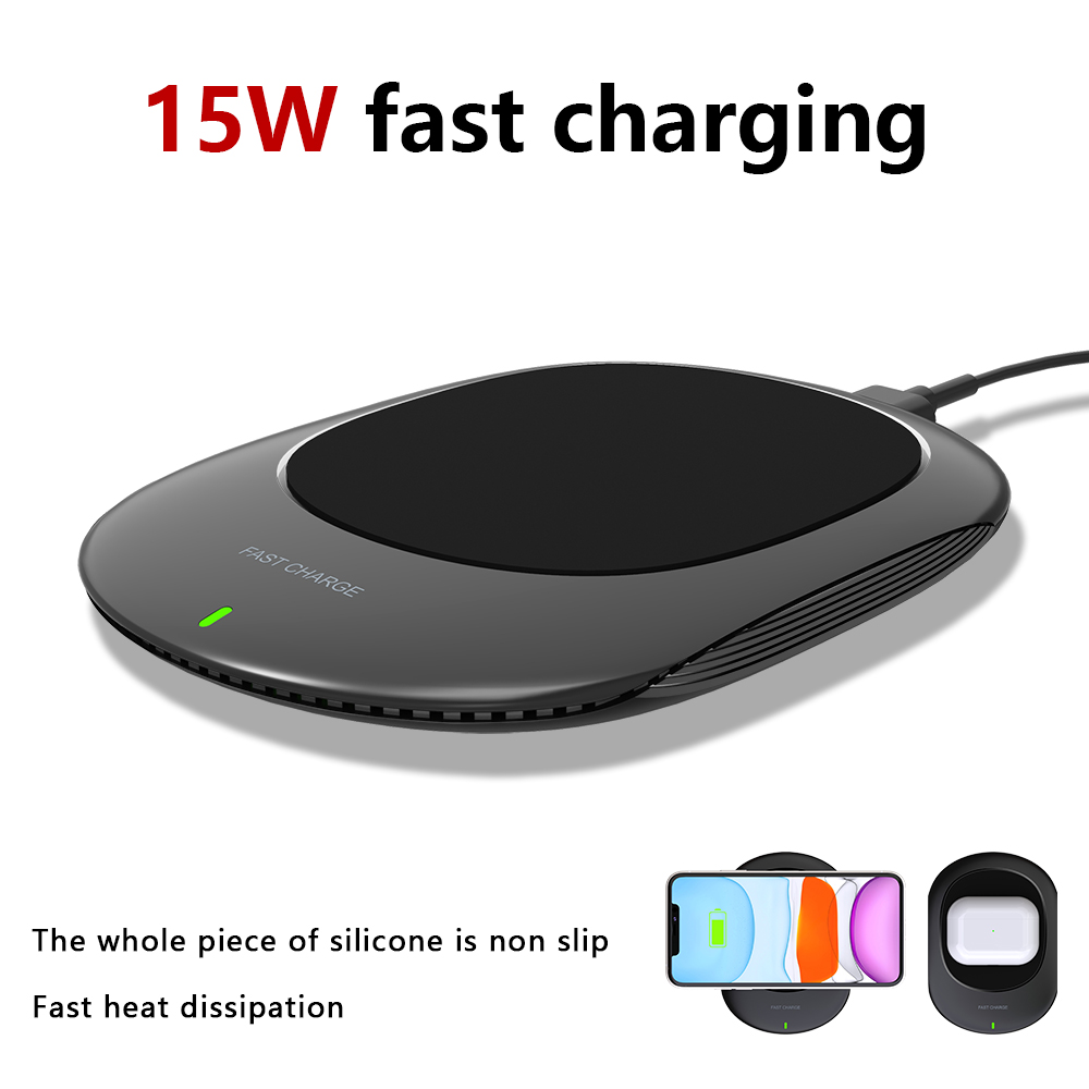 Portable Auto Senor 2A 15W 205KHz Wireless Charging Pad