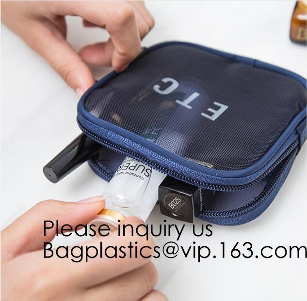Custom Travel Organizer Cosmetic Ziiper Black Tyvek Paper Bag,Factory Price Tyvek Cosmetic Bag Custom Tyvek Paper Pouch
