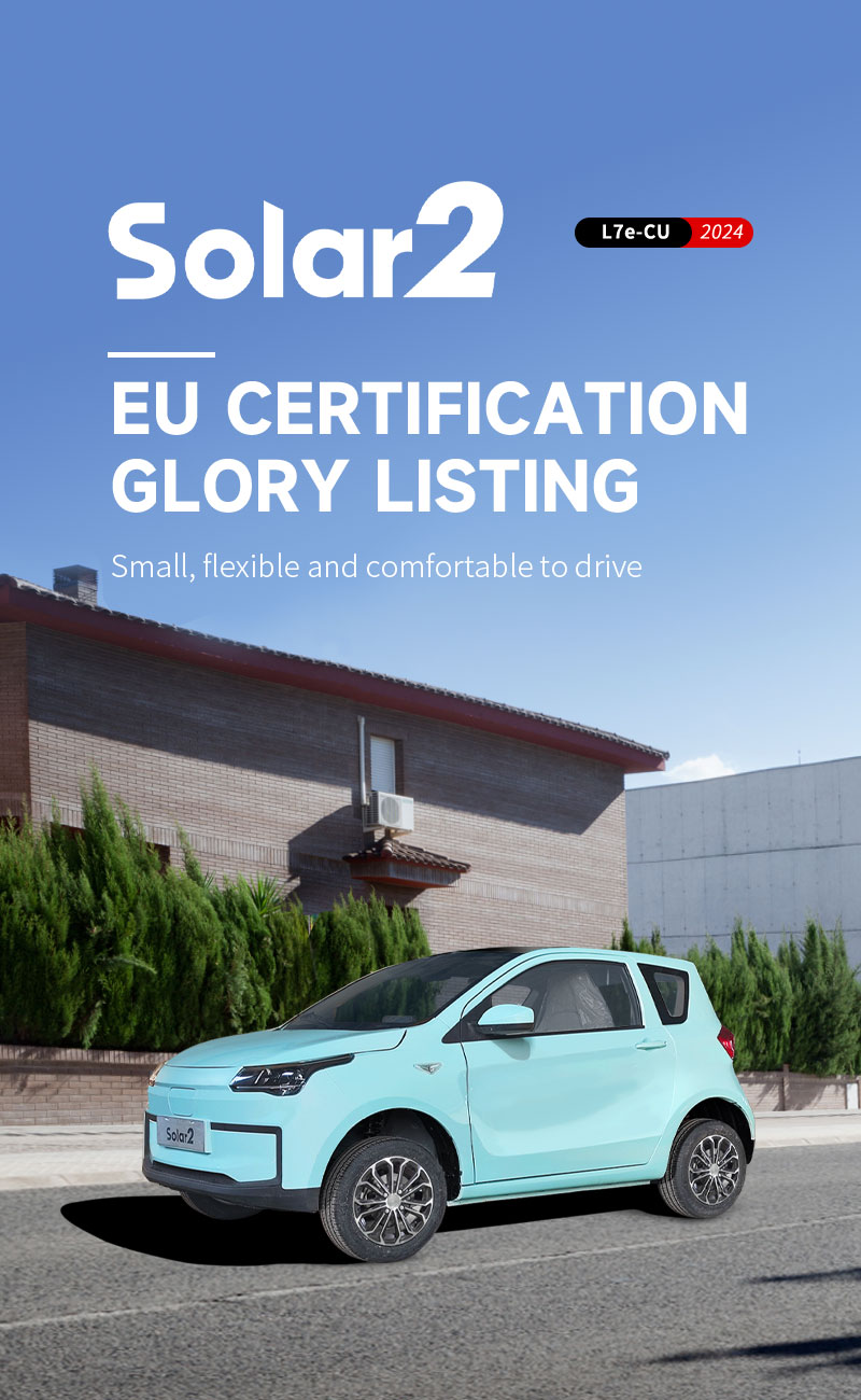 Energy Type Pure Electric 2 Seats Solar Car 550km High Speed EEC COC Mini Blaval Auto 2 Small Vehicles 850kg Curb Weight