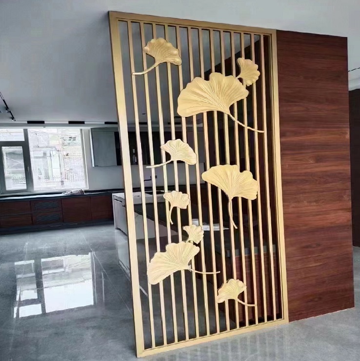 Privacy protection antique copper etching room divider hanging room divider commercial room dividers partitions