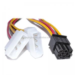  6 Pin PCI-E Graphics Card to 2 x Molex IDE Y cable Power Adapter Cable Manufactures