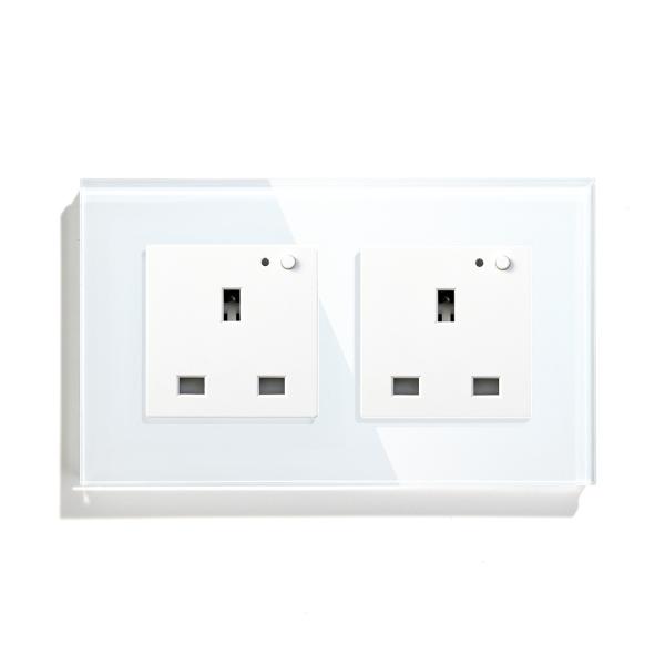 China Double Frame Smart Wifi Socket Plug 13A Uk 3 Pin Mini Socket Tuya Voice Control on sale China Double Frame Smart Wifi Socket Plug 13A Uk 3 Pin Mini Socket Tuya Voice Control on sale