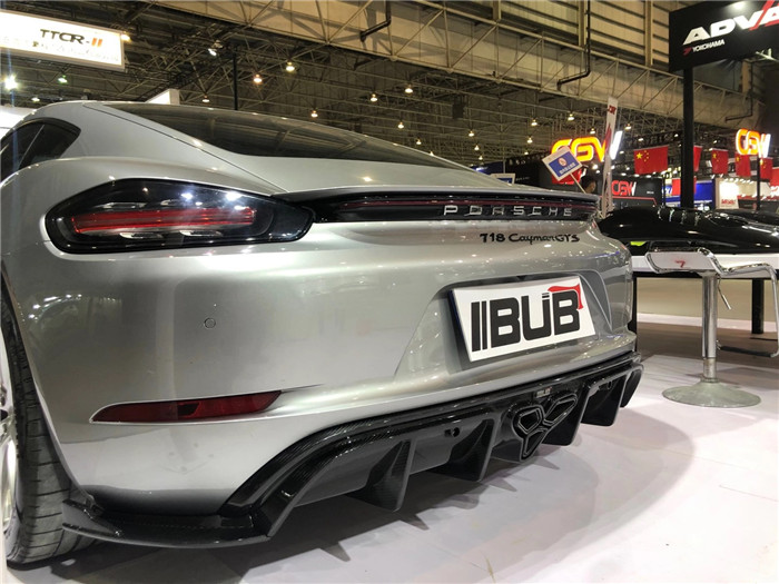 For Porsche 718 Boxster Cayman Body Kit Carbon Fiber Material 718 Carbon Fiber Rear Diffuser EVO Style 718 Carbon Fiber Body Kit