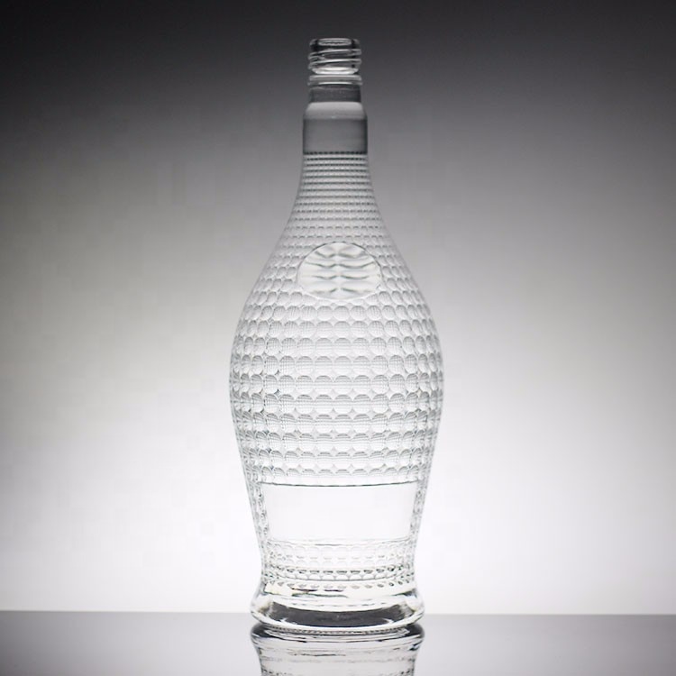 Transparent Round 700ml 350ml Custom Mineral Water Glass Bottle for Industrial Beverage