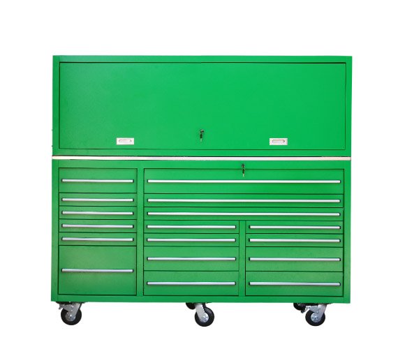 Silver Finish 17 Drawer Heavy Duty Metal Tool Cabinet for Steel Workshop Organization