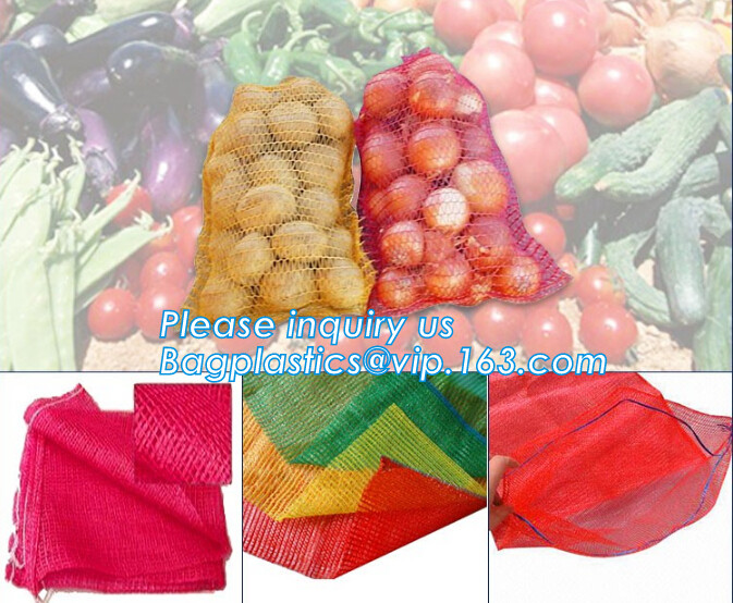 PP net vegetables leno mesh bag Color raschel PP PE mesh Plastic Nets bags tomato mesh bag,Agriculture Industrial Use an