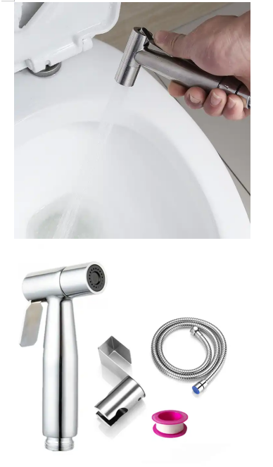 Light Grey Plastic Bidet Sprayer Direct Sale Bathroom Accessory