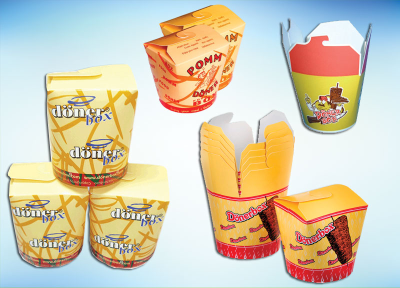 Asian Pasta Take Away Food Noodle Box Making Machine WIth Open Cam System