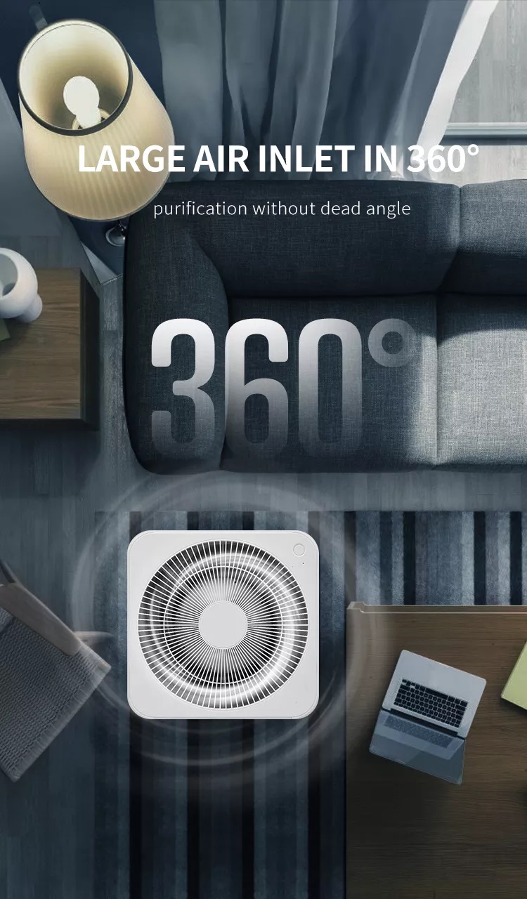 Household WIFI Air Purifiers Air Ionizer Ozone Free Room Hepa Filter Smart Touch Control Home Air Purifier Equipment