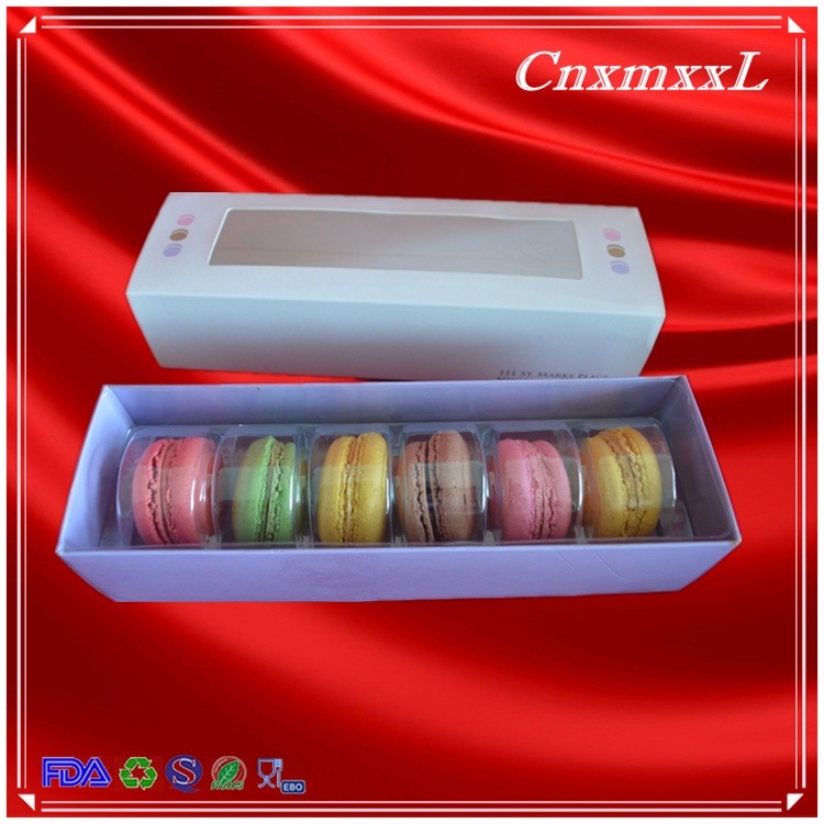 6 blister tray clear macaron plastic packaging container boxes & reusable macaron trays with 0.55 mm clear food grade PET