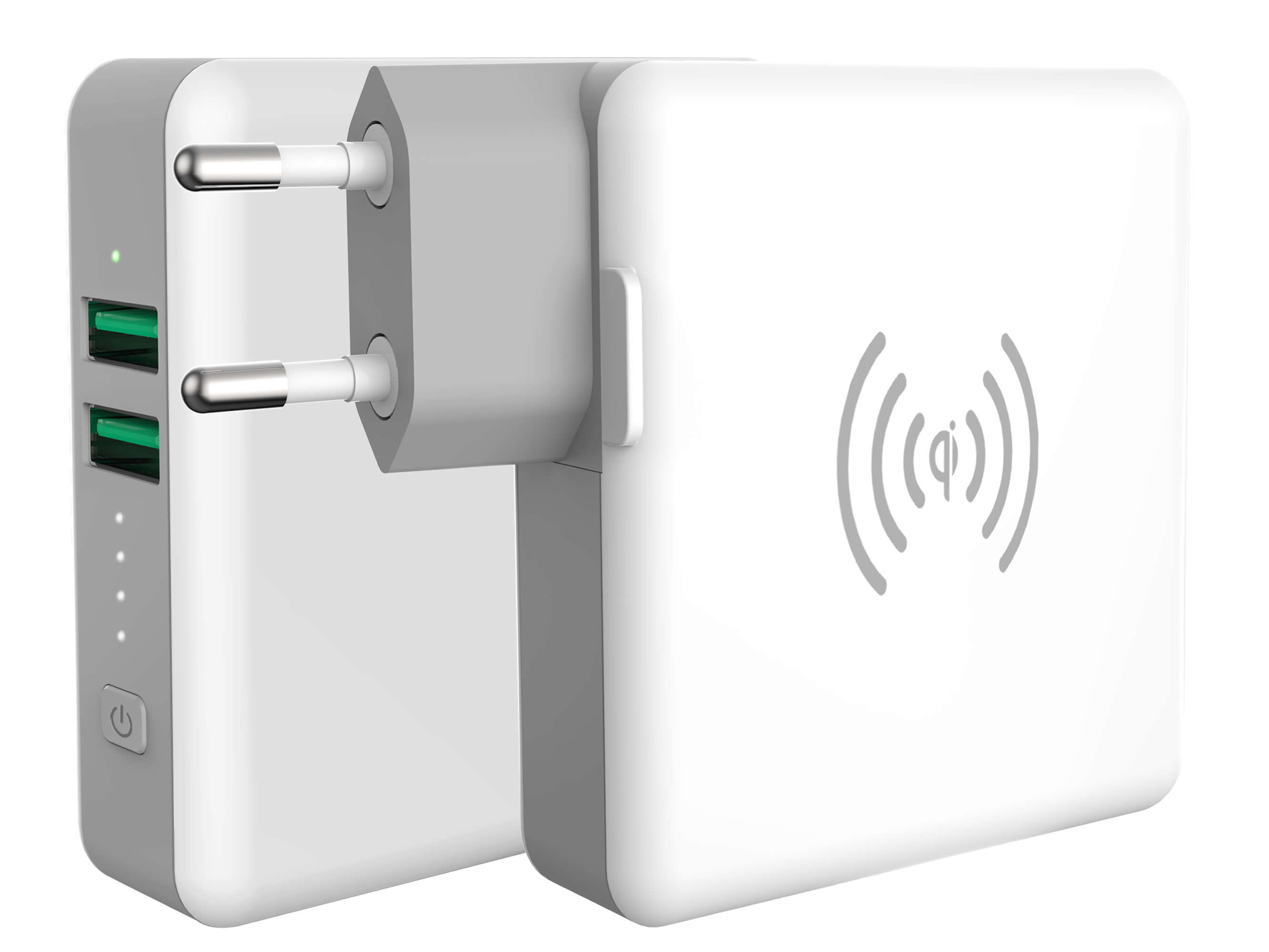 4 In 1 Plug 2 USB 5200mAh Travel Charger Power Bank