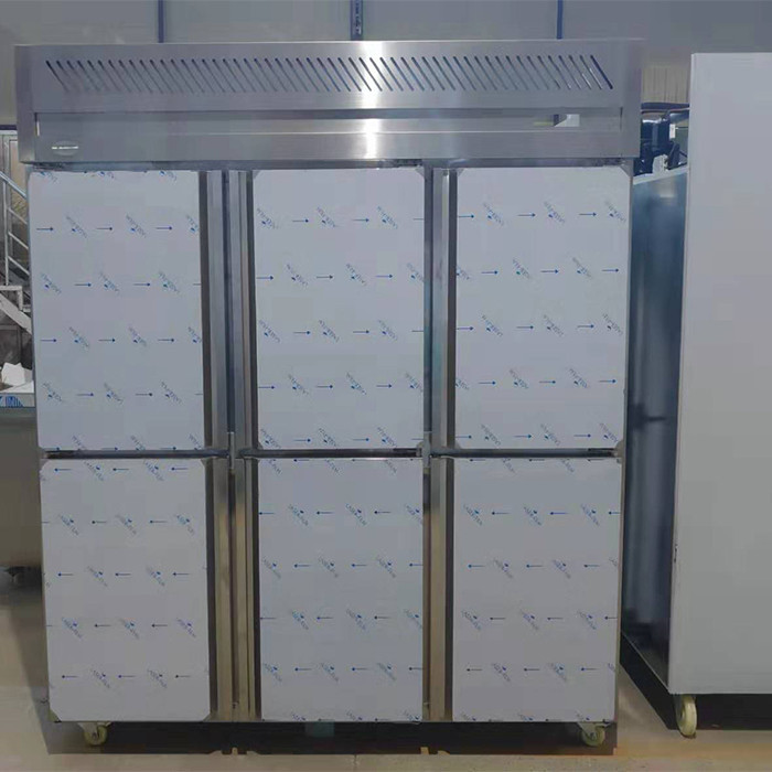 880W 6 Door Commercial Stainless Steel Refrigerator Freezer