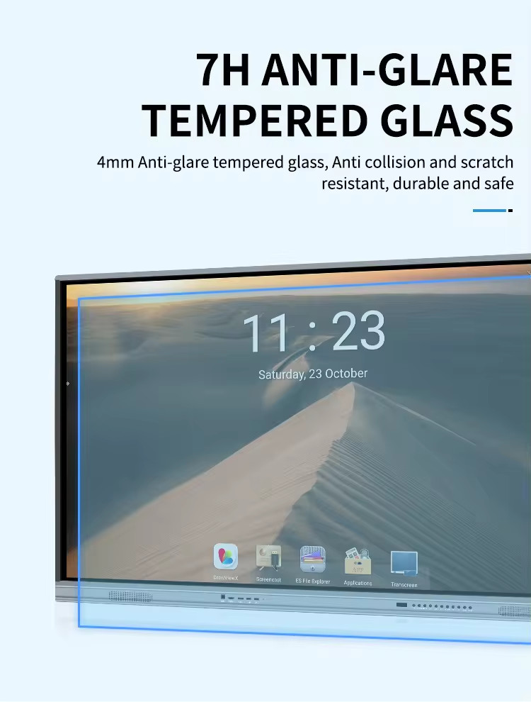 Android/window LCD Anti-Glare Interactive Smart board Multi Touch Screen Interactive Whiteboard for school meeting