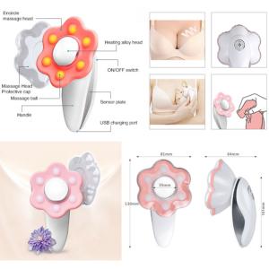 LED Theray Ionic Handheld Vibrating Massager For Elastic Breast