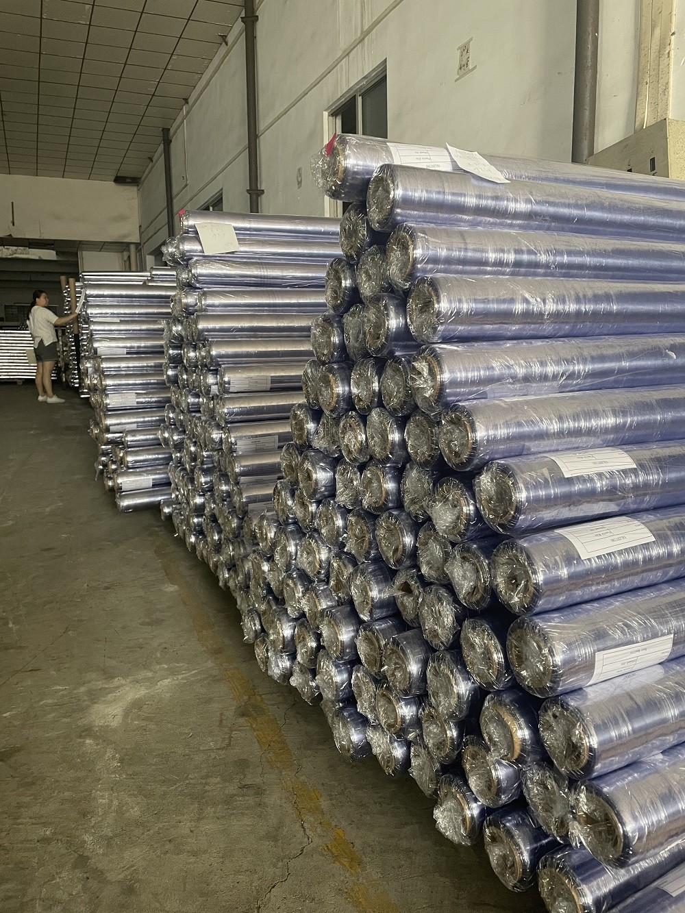 Moisture Proof PVC Film Roll Transparent Soft Blue Plastic Film For Agriculture