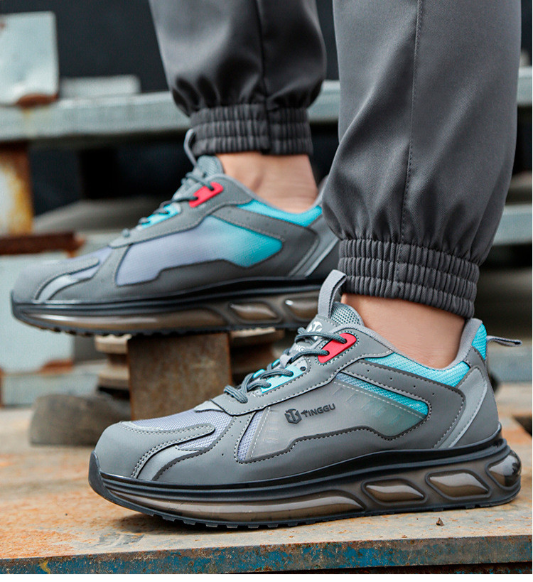Microfiber Leather Work TPU Air-cushion Industrial Safety Shoes